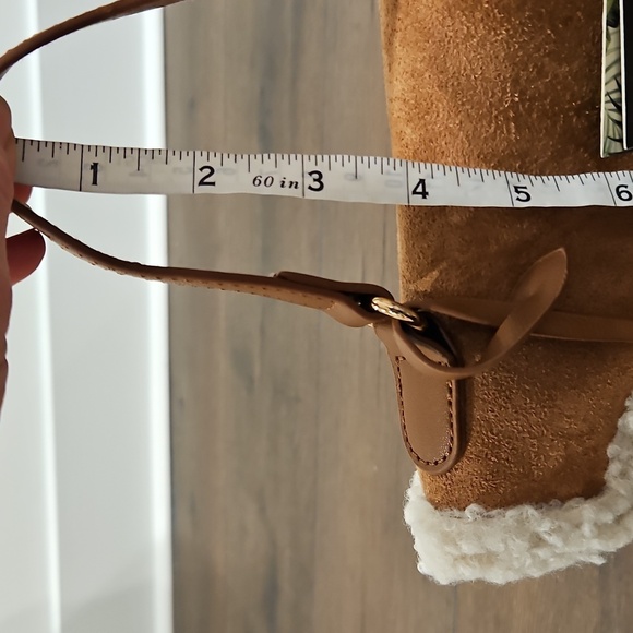 NWT Badgley Mischka Tan Vegan Suede Handbag/Crossbody - Picture 14 of 15